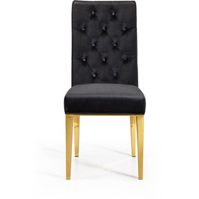 Meridian Furniture Capri Black Velvet Dining Chair-Minimal & Modern