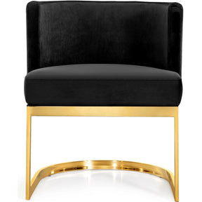 Meridian Furniture Gianna Black Velvet Dining Chair-Minimal & Modern