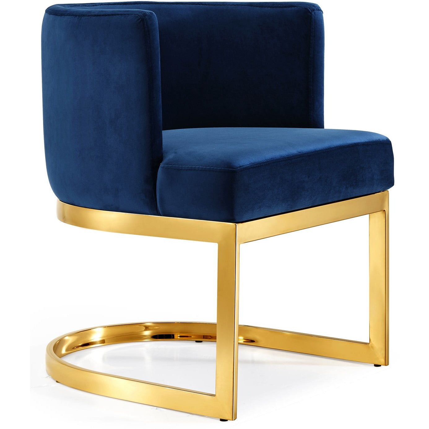 Meridian Furniture Gianna Navy Velvet Dining Chair-Minimal & Modern