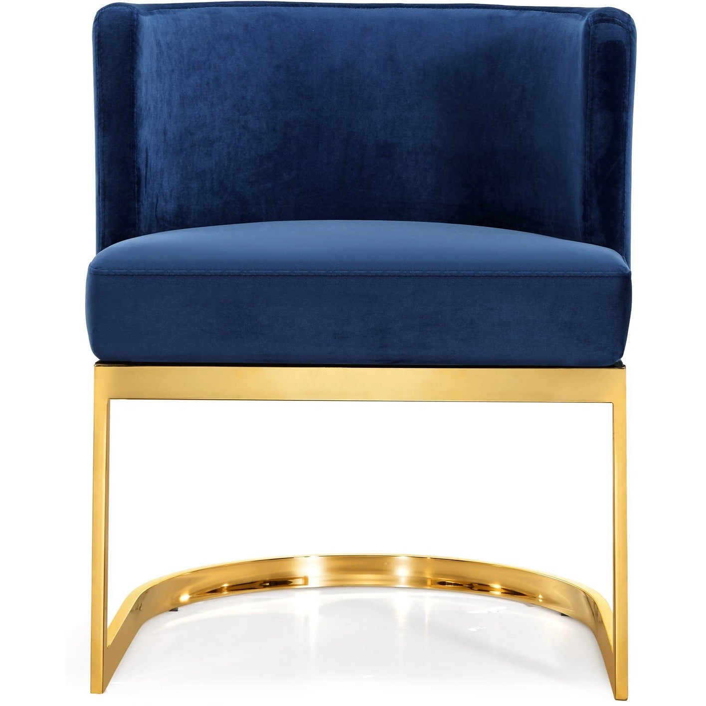 Meridian Furniture Gianna Navy Velvet Dining Chair-Minimal & Modern