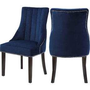 Meridian Furniture Oxford Navy Velvet Dining ChairMeridian Furniture - Dining Chair - Minimal And Modern - 1