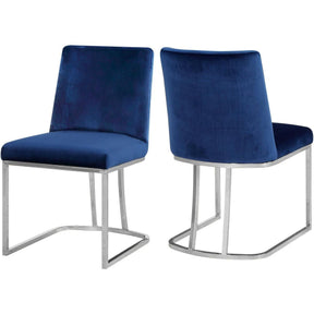 Meridian Furniture Heidi Navy Velvet Dining ChairMeridian Furniture - Dining Chair - Minimal And Modern - 1