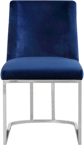 Meridian Furniture Heidi Navy Velvet Dining Chair - Set of 2