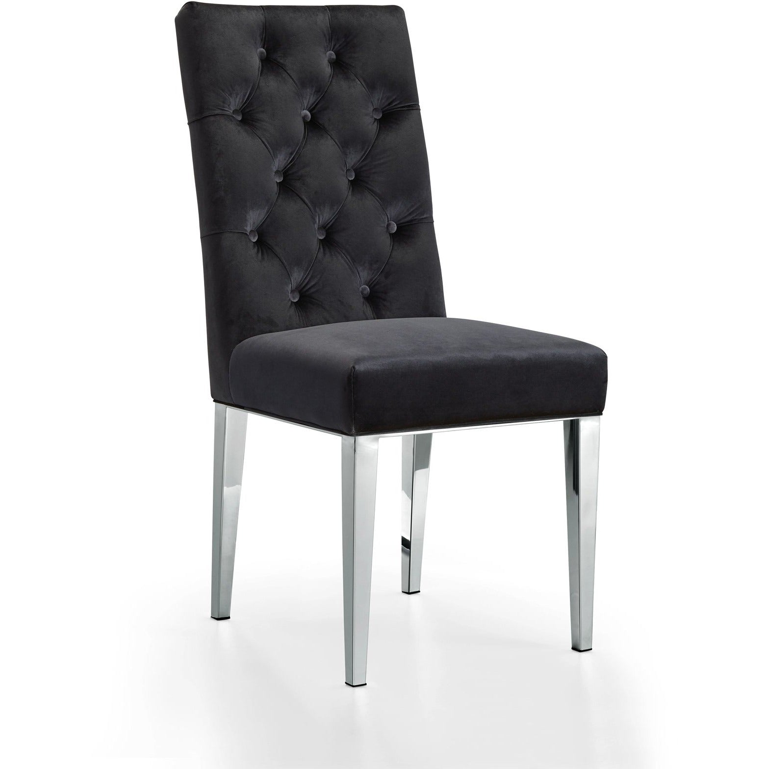 Meridian Furniture Juno Black Velvet Dining Chair-Minimal & Modern