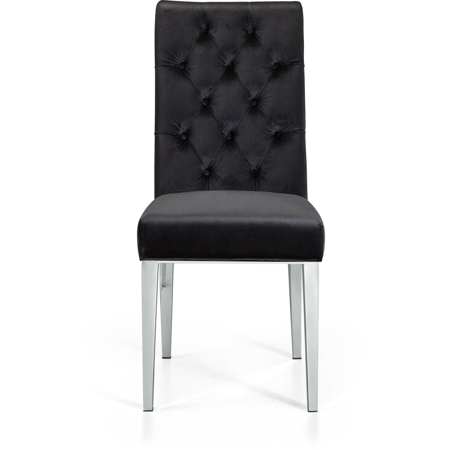 Meridian Furniture Juno Black Velvet Dining Chair-Minimal & Modern