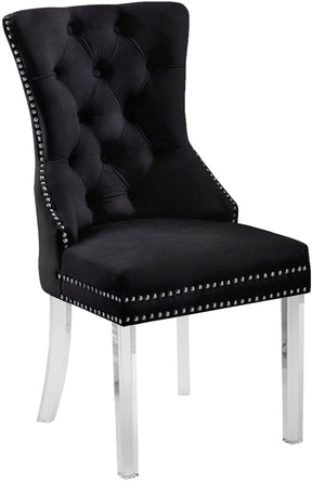 Meridian Furniture Miley Black Velvet Dining Chair - Set of 2