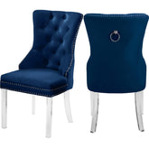 Meridian Furniture Miley Navy Velvet Dining ChairMeridian Furniture - Dining Chair - Minimal And Modern - 1