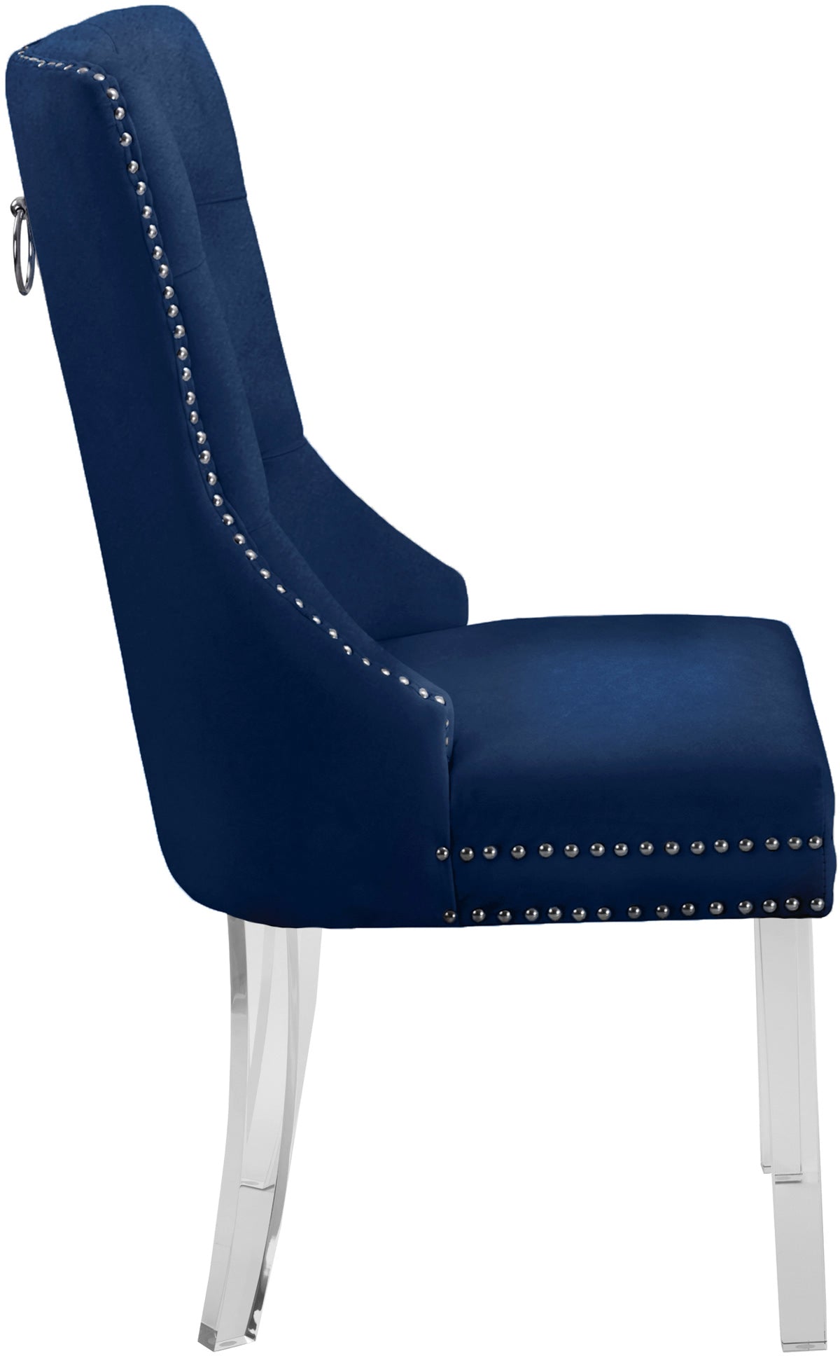 Meridian Furniture Miley Navy Velvet Dining Chair - Set of 2