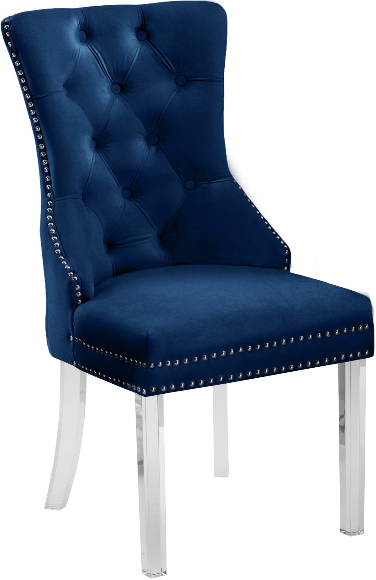 Meridian Furniture Miley Navy Velvet Dining Chair - Set of 2