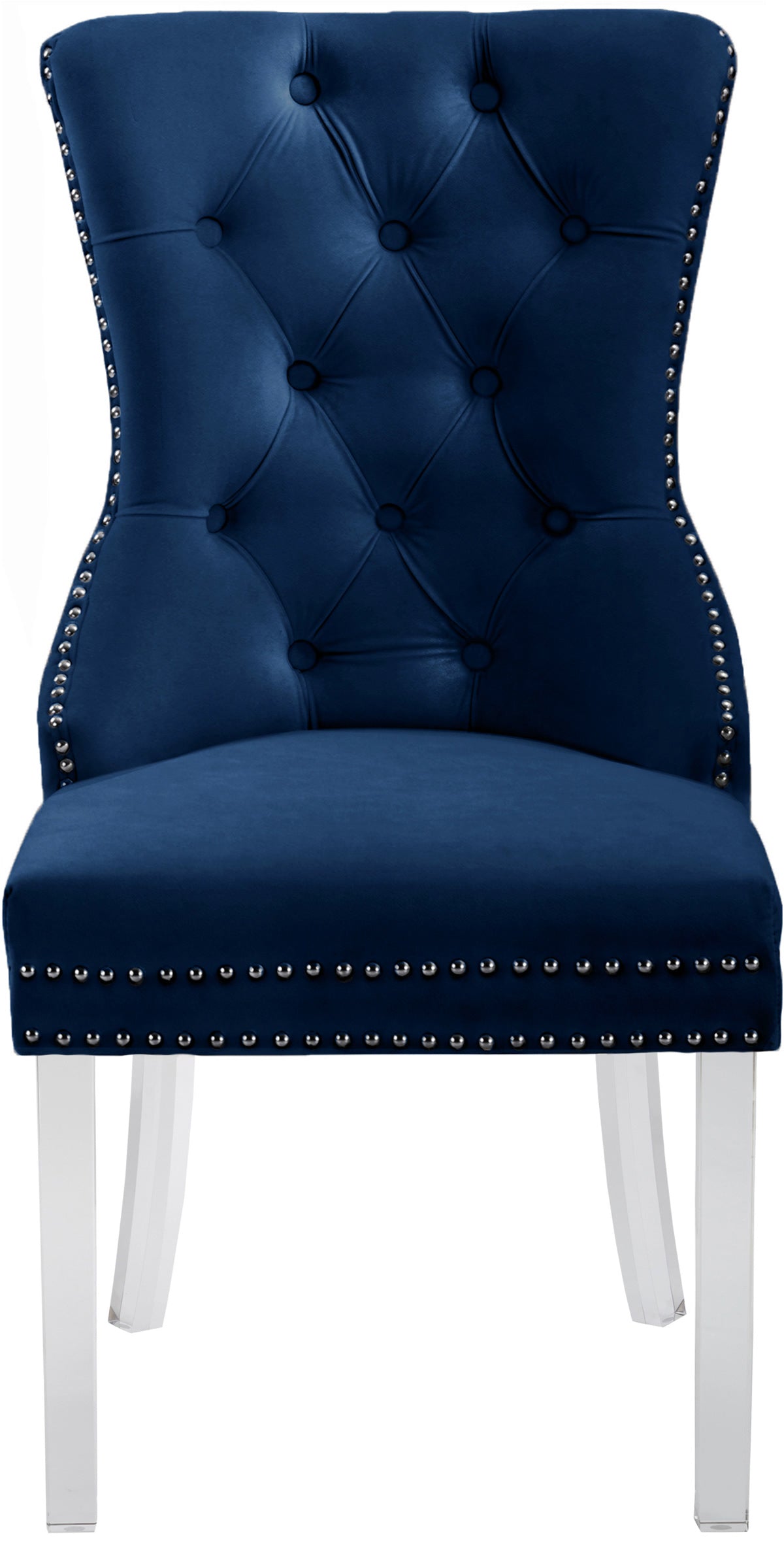 Meridian Furniture Miley Navy Velvet Dining Chair - Set of 2