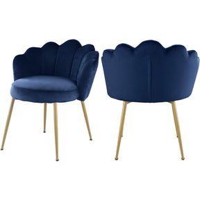 Meridian Furniture Claire Navy Velvet Dining ChairMeridian Furniture - Dining Chair - Minimal And Modern - 1