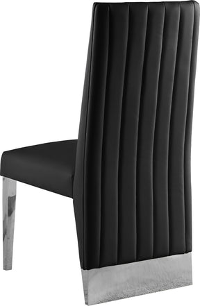 Meridian Furniture Porsha Black Faux Leather Dining Chair - Set of 2