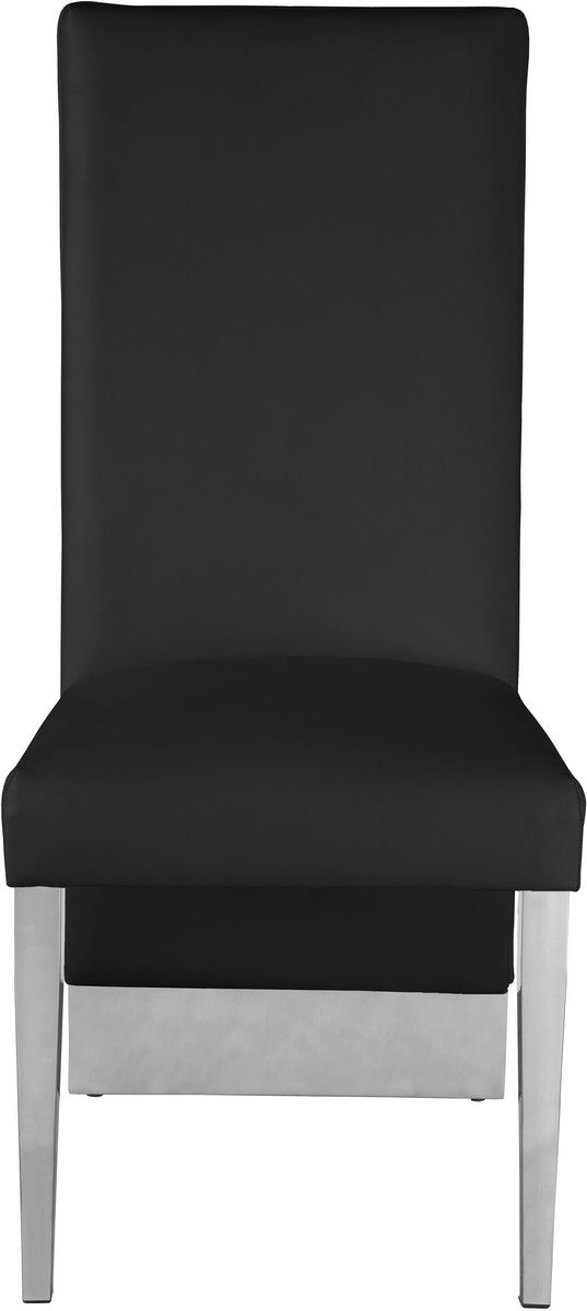 Meridian Furniture Porsha Black Faux Leather Dining Chair - Set of 2