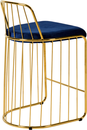 Meridian Furniture Gio Navy Velvet Stool ( Quantity of 1 Stool )