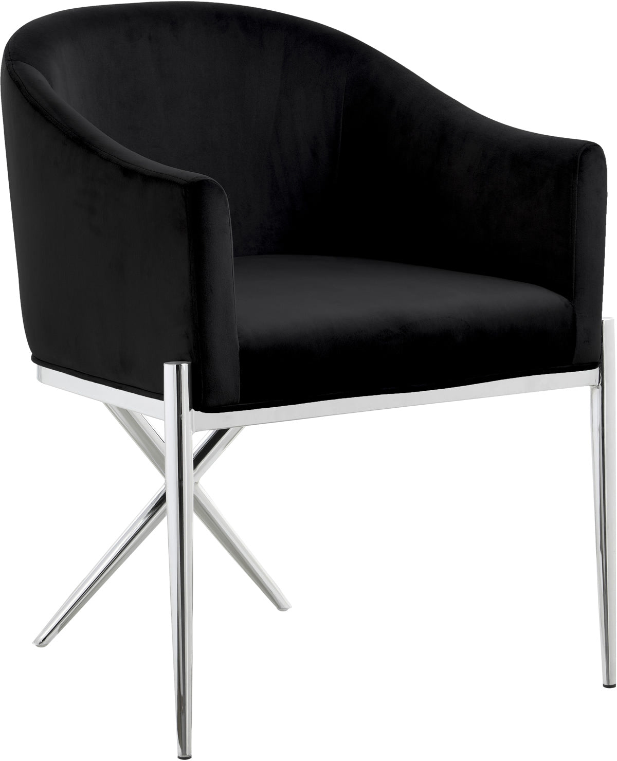 Meridian Furniture Xavier Black Velvet Dining Chair