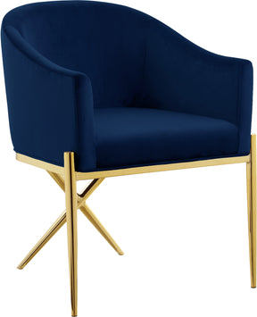 Meridian Furniture Xavier Navy Velvet Dining Chair