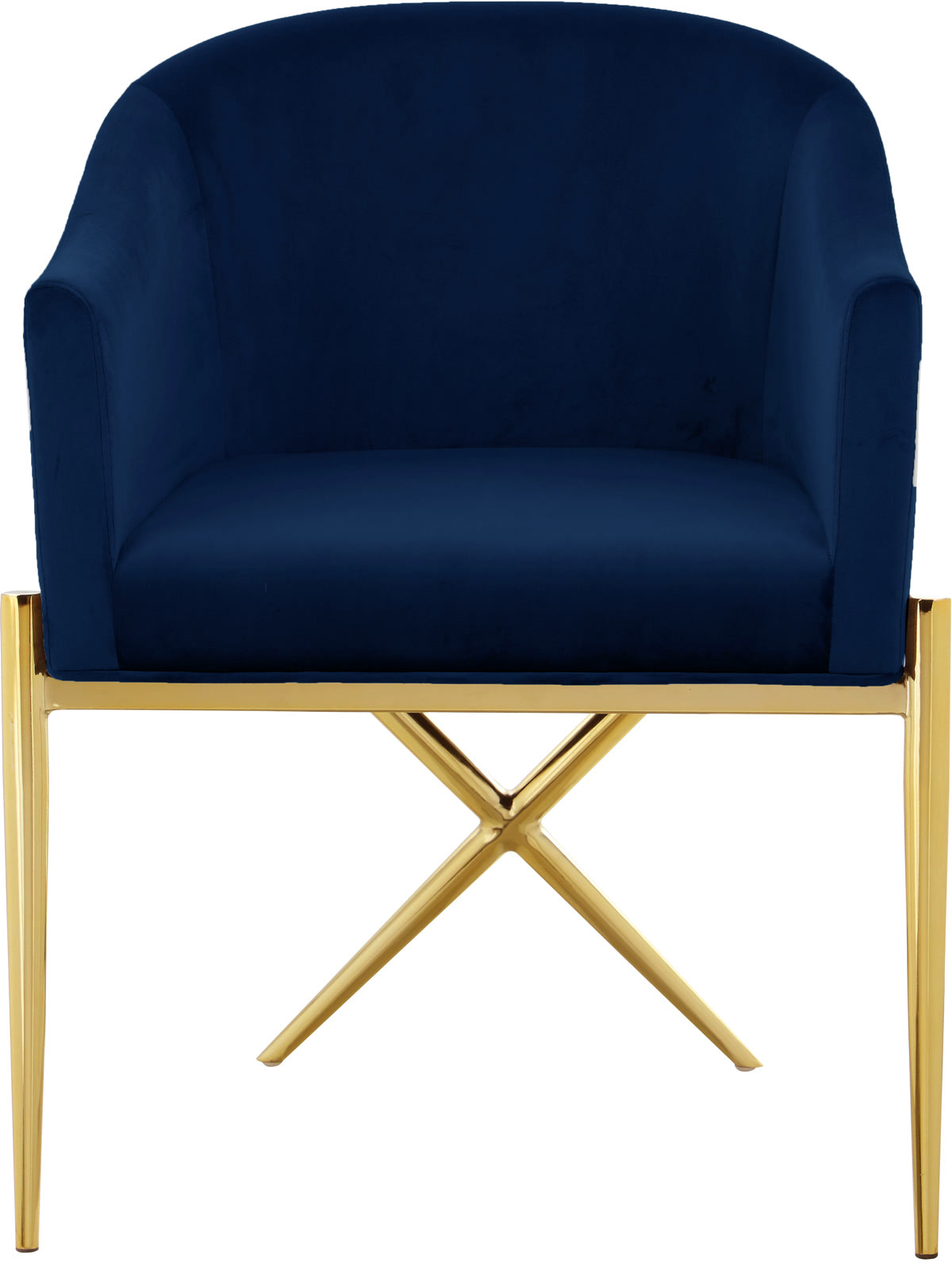 Meridian Furniture Xavier Navy Velvet Dining Chair