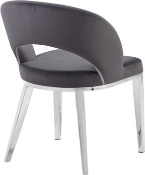 Meridian Furniture Roberto Grey Velvet Dining Chair