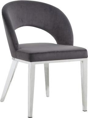 Meridian Furniture Roberto Grey Velvet Dining Chair