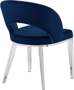 Meridian Furniture Roberto Navy Velvet Dining Chair