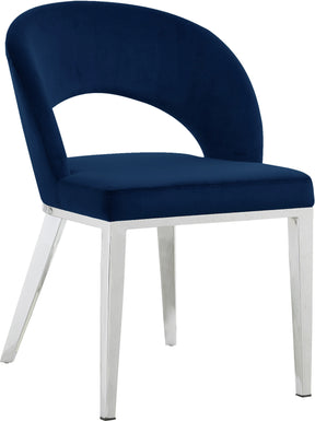 Meridian Furniture Roberto Navy Velvet Dining Chair