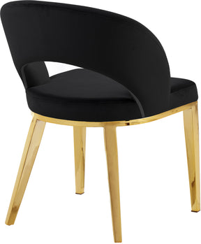 Meridian Furniture Roberto Black Velvet Dining Chair