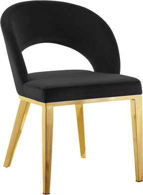 Meridian Furniture Roberto Black Velvet Dining Chair