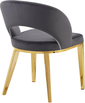 Meridian Furniture Roberto Grey Velvet Dining Chair