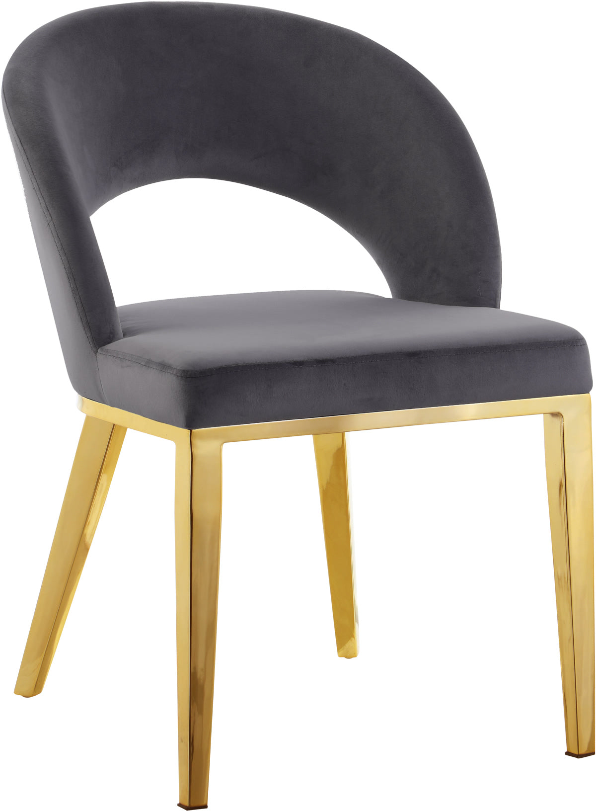 Meridian Furniture Roberto Grey Velvet Dining Chair