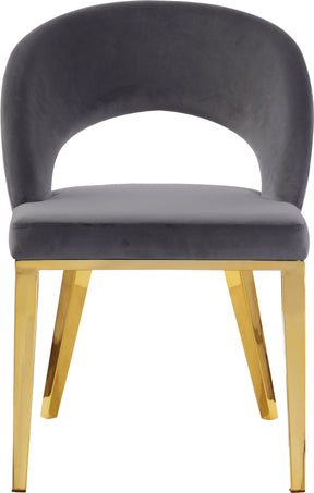 Meridian Furniture Roberto Grey Velvet Dining Chair