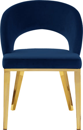 Meridian Furniture Roberto Navy Velvet Dining Chair