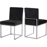 Meridian Furniture Giselle Black Velvet Dining ChairMeridian Furniture - Dining Chair - Minimal And Modern - 1