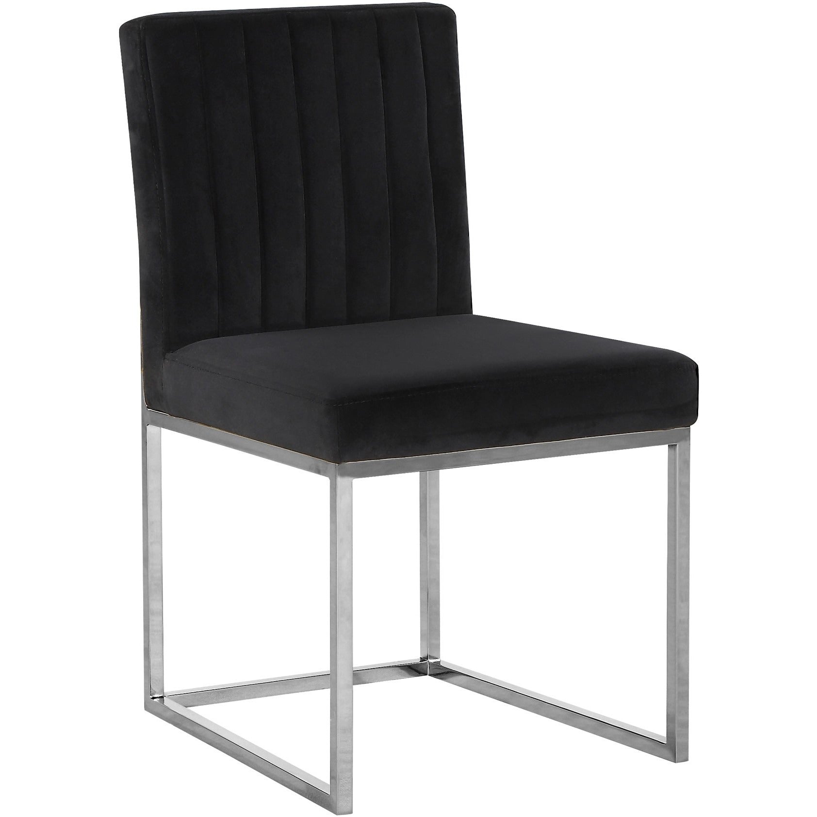 Meridian Furniture Giselle Black Velvet Dining Chair-Minimal & Modern