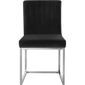 Meridian Furniture Giselle Black Velvet Dining Chair-Minimal & Modern