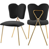 Meridian Furniture Angel Black Velvet Dining ChairMeridian Furniture - Dining Chair - Minimal And Modern - 1