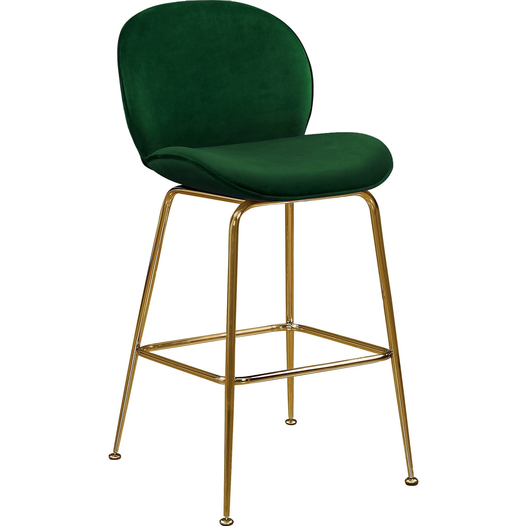 Meridian Furniture Paris Green Velvet Stool-Minimal & Modern