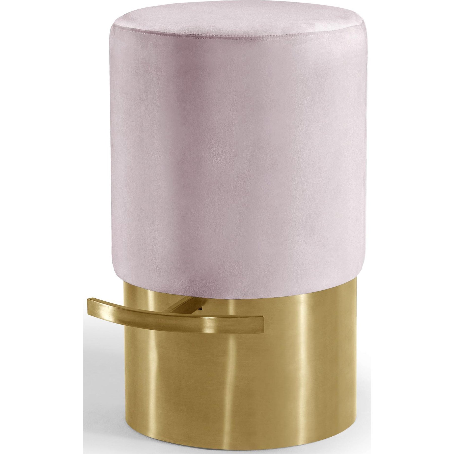 Meridian Furniture Liv Pink Velvet StoolMeridian Furniture - Stool - Minimal And Modern - 1