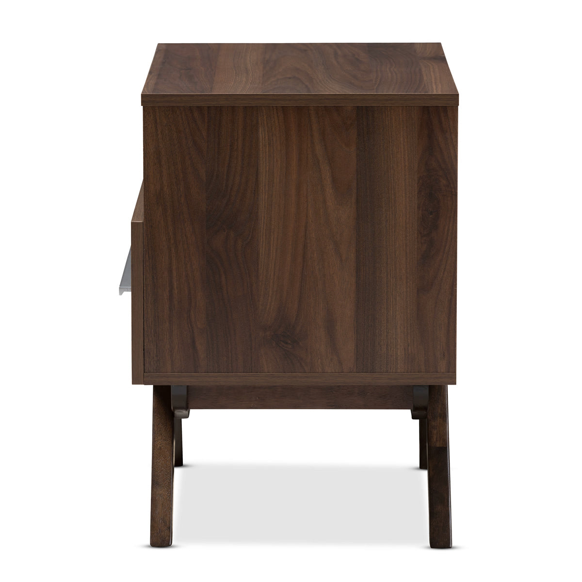 Baxton Studio Ashfield Mid-Century Modern Walnut Brown Finished Wood Nightstand Baxton Studio-nightstands-Minimal And Modern - 6