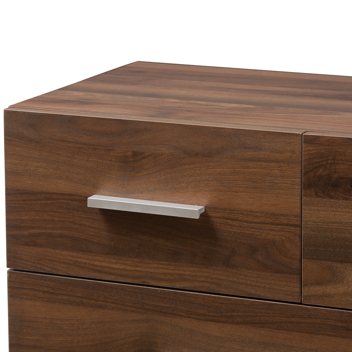 Baxton Studio Auburn Mid-Century Modern Walnut Brown Finished Wood 5-Drawer Chest Baxton Studio-Dresser-Minimal And Modern - 6