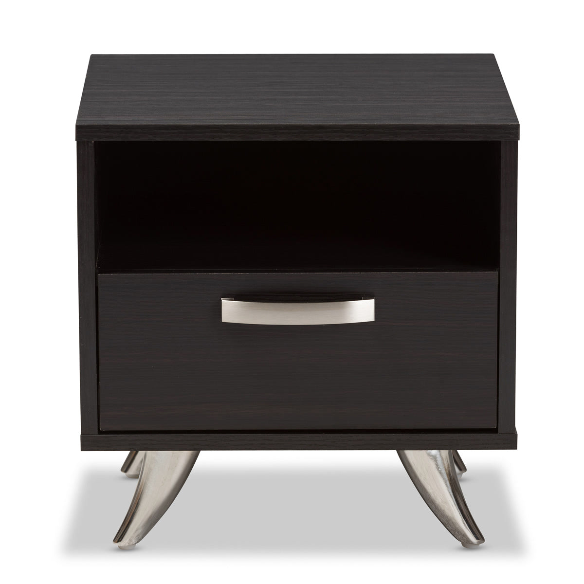 Baxton Studio Warwick Modern and Contemporary Espresso Brown Finished Wood End Table Baxton Studio-nightstands-Minimal And Modern - 5