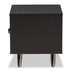 Baxton Studio Warwick Modern and Contemporary Espresso Brown Finished Wood End Table Baxton Studio-nightstands-Minimal And Modern - 6