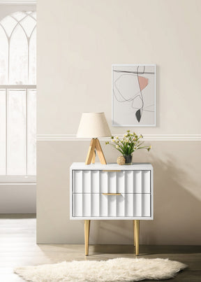 Meridian Furniture Modernist White Gloss Night Stand