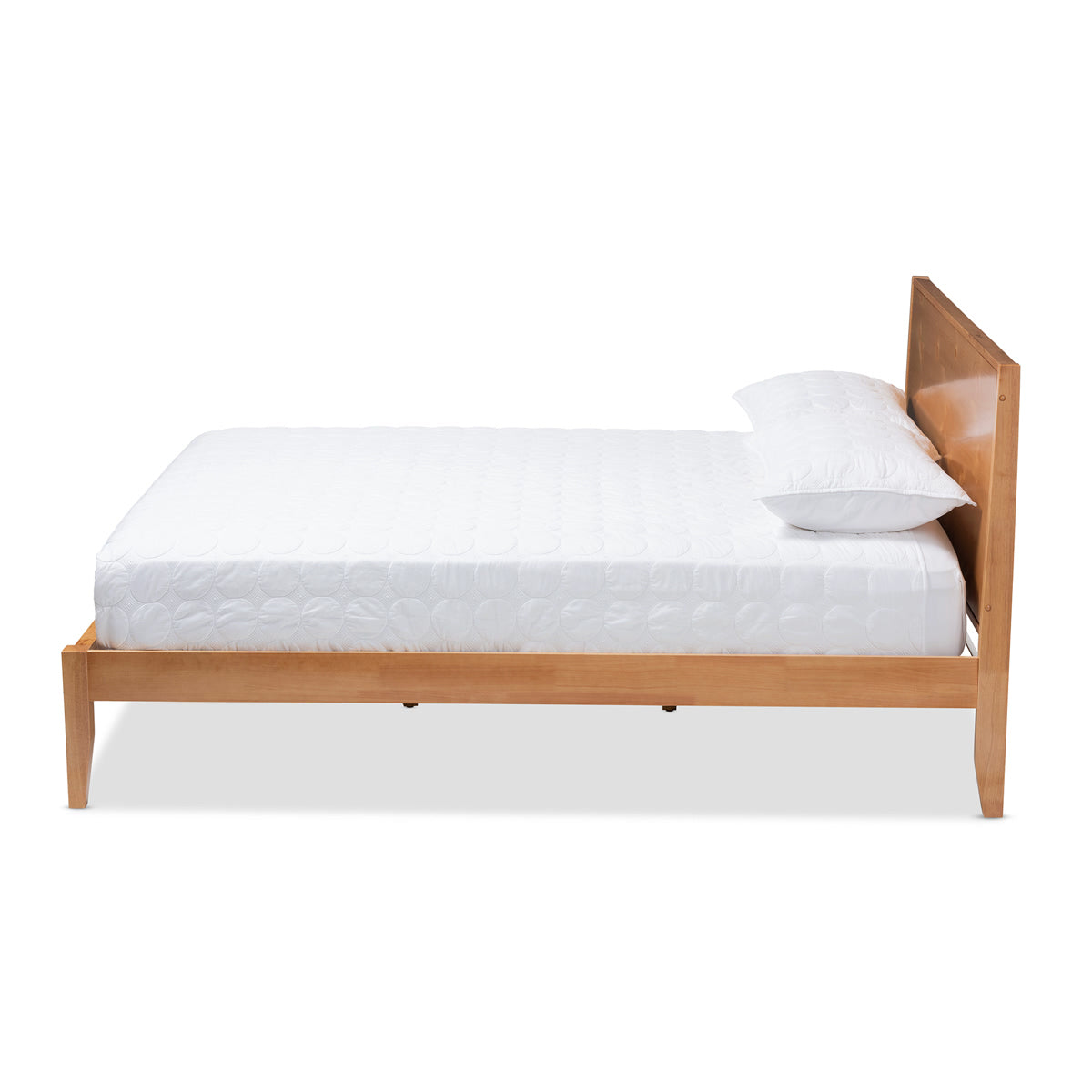 Baxton Studio Marana Modern and Rustic Natural Oak and Pine Finished Wood Full Size Platform Bed Baxton Studio-beds-Minimal And Modern - 3