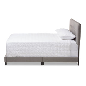 Baxton Studio Audrey Modern and Contemporary Light Grey Fabric Upholstered Full Size Bed Baxton Studio-0-Minimal And Modern - 3