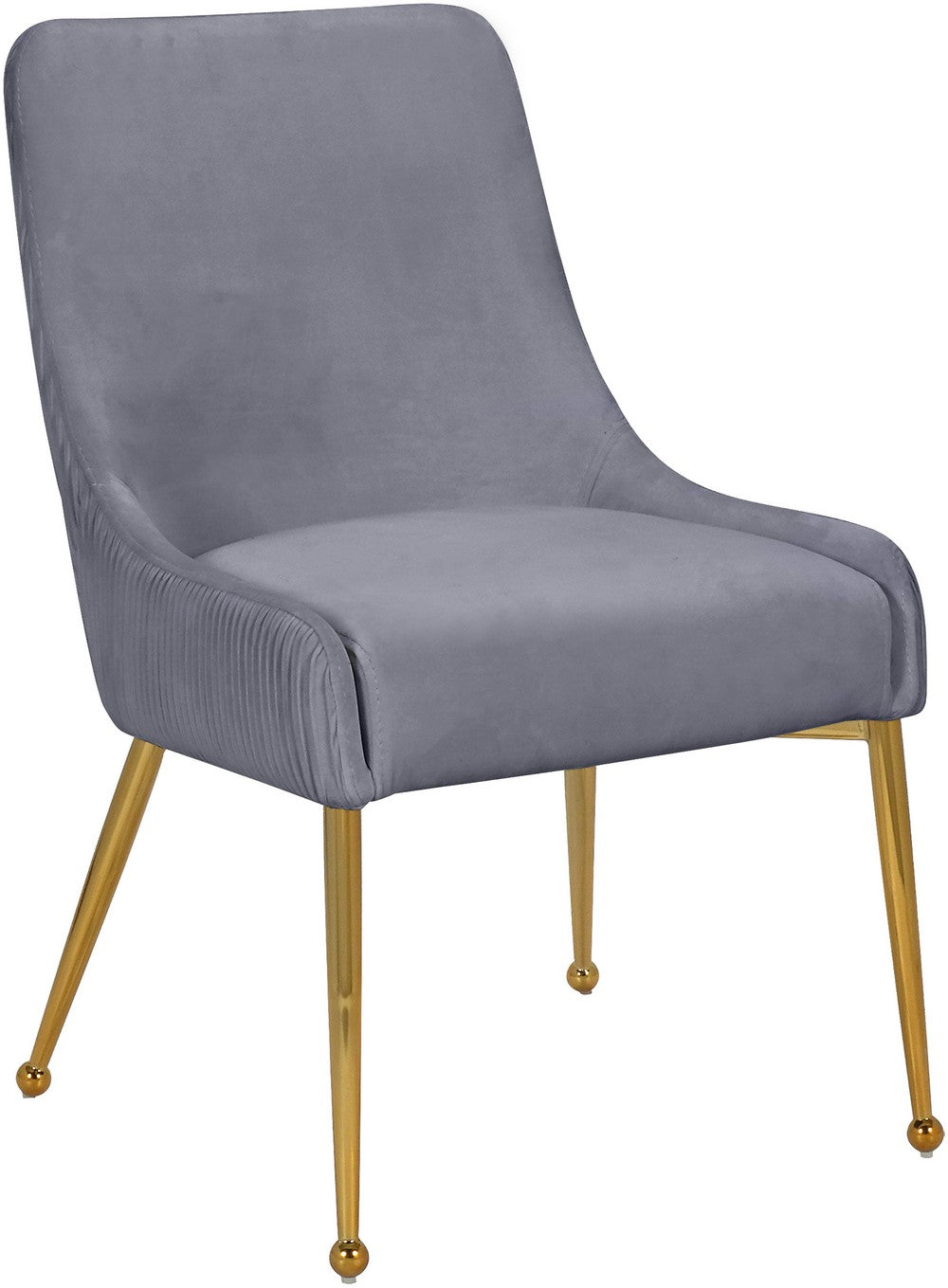 Meridian Furniture Ace Grey Velvet Dining Chair - Set of 2