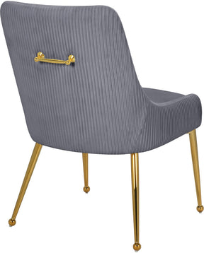 Meridian Furniture Ace Grey Velvet Dining Chair - Set of 2