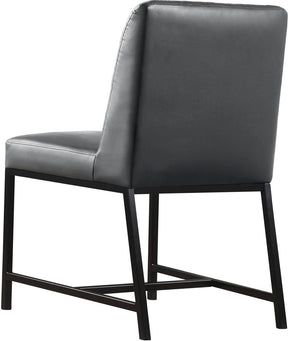 Meridian Furniture Bryce Grey Faux Leather Dining Chair - Set of 2