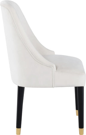 Meridian Furniture Omni Cream Velvet Dining Chair - Set of 2