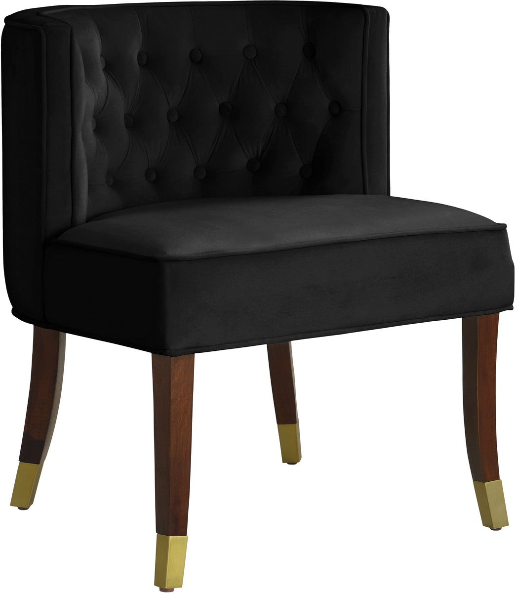 Meridian Furniture Perry Black Velvet Dining Chair - Set of 2