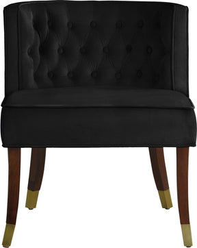 Meridian Furniture Perry Black Velvet Dining Chair - Set of 2